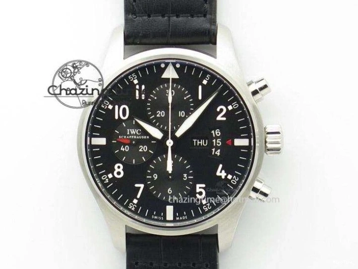 MIROTIME 0315 Pilot Chrono SS IW387809 ZF 1:1 Best Edition Silver Dial On SS Bracelet A Trendsetting 7327